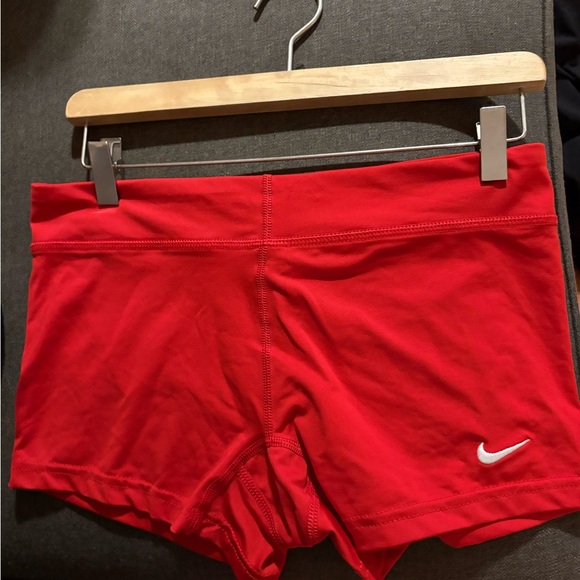 Nike Women's Red Volleyball Shorts - Picture 1 of 5